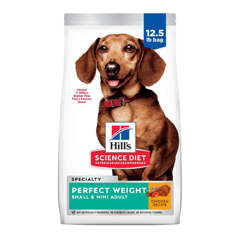 Hill's Science Diet Adult Perfect Weight Small & Mini Chicken Dry Dog Food 12.5lb