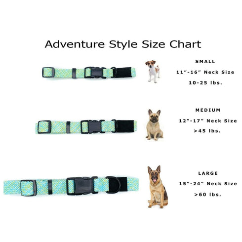Euro-Dog Adventure Style Flat Weave Mountain Wave Climbing Rope Dog Collar Medium 2