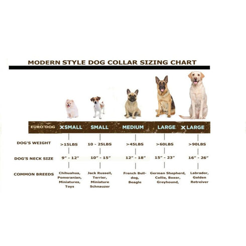 Euro-Dog Quick-Release Leather Dog Collar Large Dark Brown