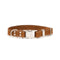 Euro-Dog Quick-Release Leather Dog Collar Medium Brown - Poudre Pet & Feed Supply