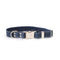 Euro-Dog Quick-Release Leather Dog Collar X-Small Navy - Poudre Pet & Feed Supply