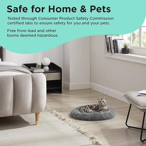 Best Friends by Sheri Cat Donut Bed - Grey