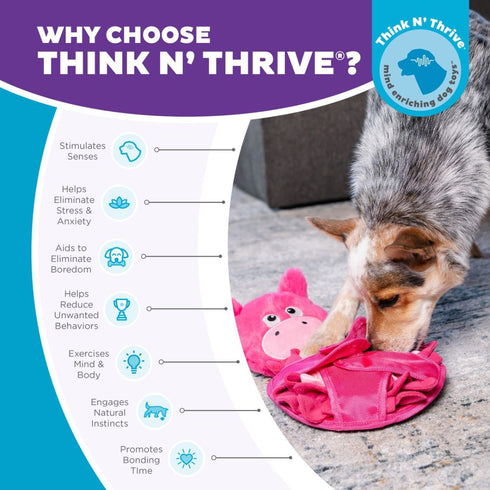 Outward Hound Snuffle Palz Pig Dog Toy Pink Large - Poudre Pet & Feed Supply 2