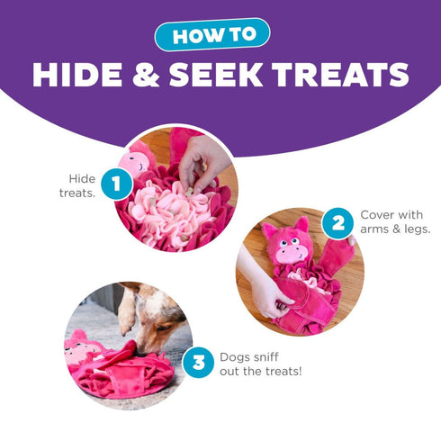 Outward Hound Snuffle Palz Pig Dog Toy Pink Large - Poudre Pet & Feed Supply 3