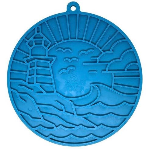 SodaPup Emat Lighthouse Blue Enrichment Lick Mat 8" - Poudre Pet & Feed Supply