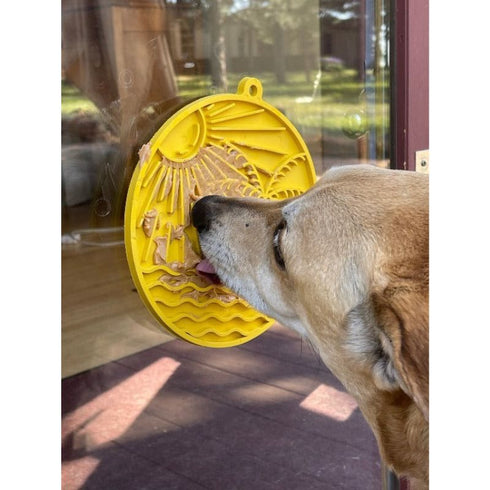 SodaPup Emat Sun & Sea Yellow Enrichment Lick Mat 8" - Poudre Pet & Feed Supply 2