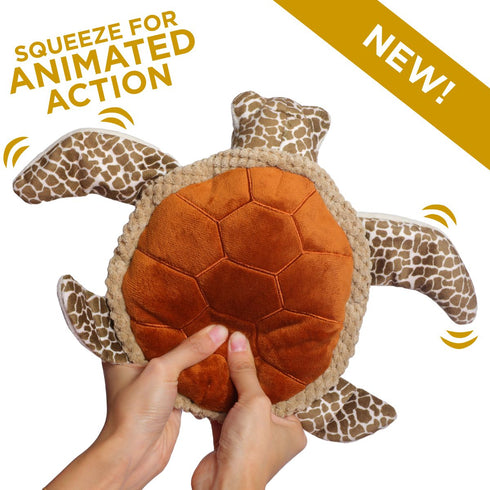 Tall Tails Animated Sea Turtle 10" Dog Toy - Poudre Pet & Feed Supply