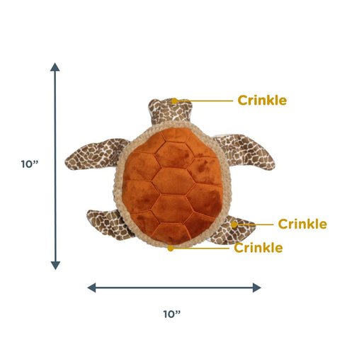 Tall Tails Animated Sea Turtle 10" Dog Toy - Poudre Pet & Feed Supply 2