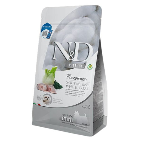 Farmina White Coat Sea Bass Kelp Fennel Recipe Mini Dog Food 4.4lb - Poudre Pet & Feed Supply