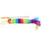 Multipet Caterpillar Rainbow Wand Cat Toy, Wand Cat Toy