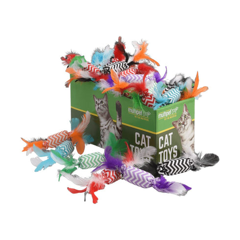 Multipet Candy Crackle with Feathers Cat Toys - Poudre Pet & Feed Supply