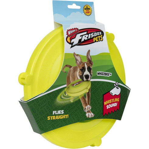 Wham-O Pets Frisbee Whizzbee - The Original Fetch Flyer - Flying, Whistling, Floating Disc Dog Toy, Green