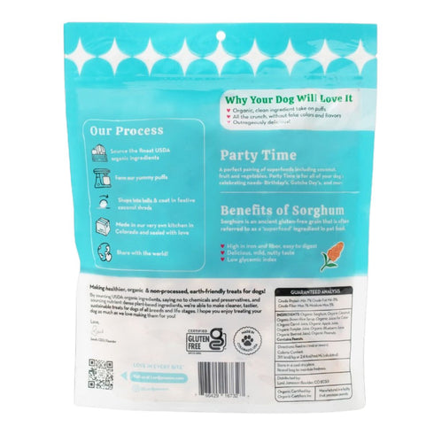 Lord Jameson Party Time Love Puffs Organic Dog Treats 4oz - Poudre Pet & Feed Supply 2