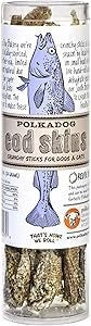 PolkaDog Cod Skins Dog Treat 2.5oz, tube