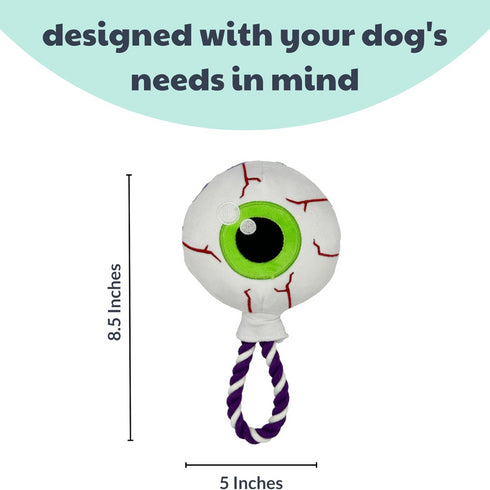 Huxley & Kent Eyeball Safety Pop Halloween Fall Power Plush Dog