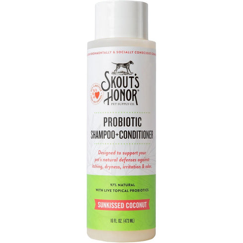 Skout's Honor Probiotic Shampoo & Conditioner Coconut 16oz - Poudre Pet & Feed Supply
