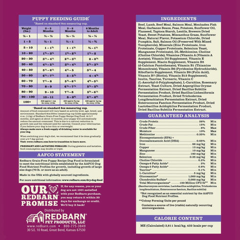Redbarn Grain-Free Puppy Recipe Dog Food 4lb - Poudre Pet & Feed Supply 2
