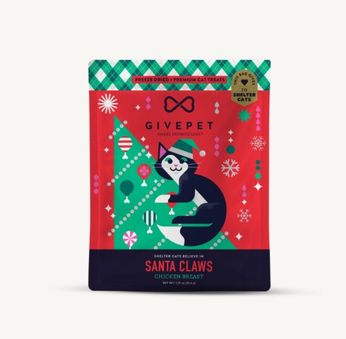 GivePet Holiday Cat Treats Santa Claws 1 oz.