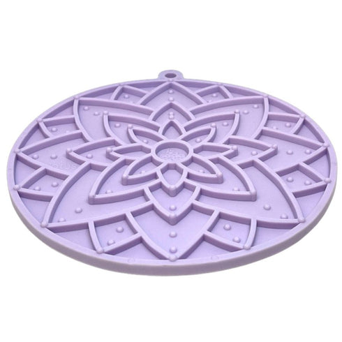 SodaPup Lotus Design eMat Enrichment Lick Mat With Suction Cups Pastel Purple - Poudre Pet & Feed Supply 3