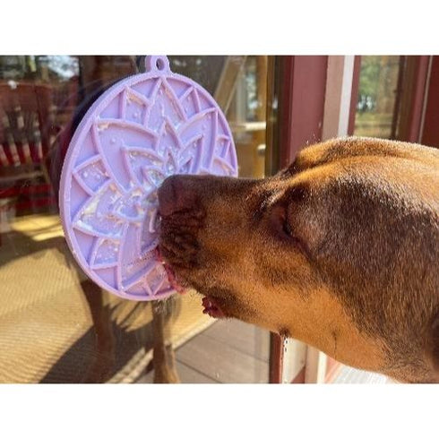 SodaPup Lotus Design eMat Enrichment Lick Mat With Suction Cups Pastel Purple - Poudre Pet & Feed Supply 4