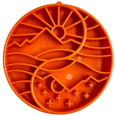 SodaPup Yin Yang Design eTray Enrichment Slow Feeder Tray for Dogs Orange - Poudre Pet & Feed Supply