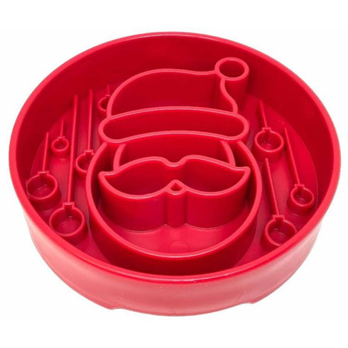 SodaPup eBowl Slow Feeder Santa Design Red - Poudre Pet & Feed Supply 2