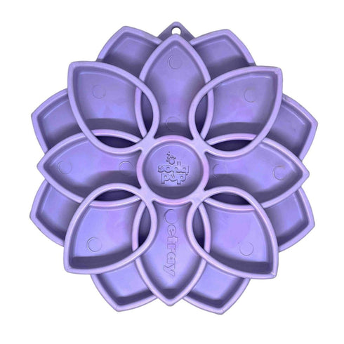 SodaPup Softie eTray Mandala Enrichment Slow Feeder with Suction Cups Purple - Poudre Pet & Feed Supply