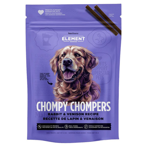 NutriSource Rabbit & Venison Chompy Chompers High Protein Dog Treats 6oz - Poudre Pet & Feed Supply