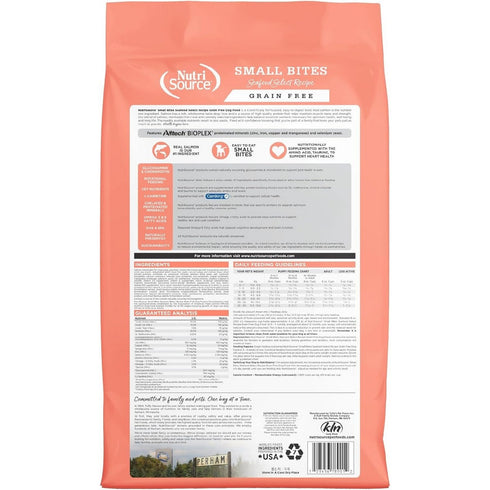 NutriSource Small Bites Seafood Grain Free Dry Dog Food 4lb - Poudre Pet & Feed Supply 2