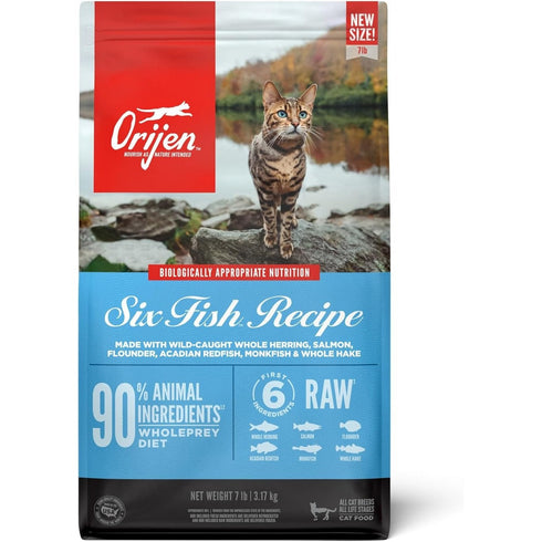 Orijen Six Fish Dry Cat Food 7lb - Poudre Pet & Feed Supply