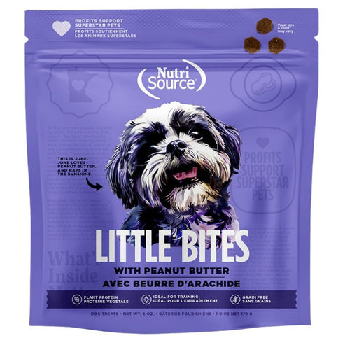 NutriSource Grain Free Peanut Butter Little Bites Dog Treats 6oz - Poudre Pet & Feed Supply