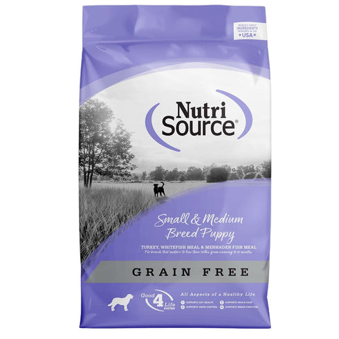 NutriSource Grain Free Small & Medium Breed Puppy Dry Dog Food 4lb - Poudre Pet & Feed Supply