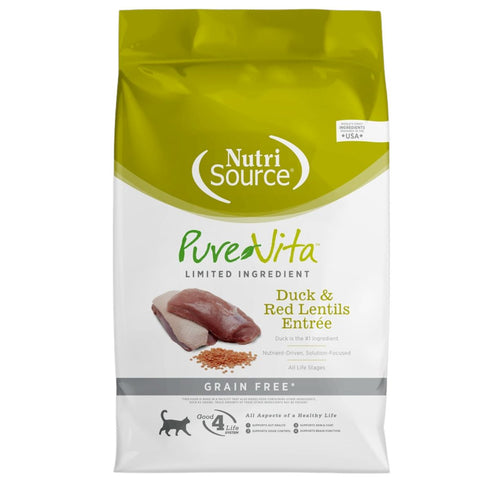 PureVita Grain Free Duck & Red Lentils Dry Cat Food 4lb - Poudre Pet & Feed Supply
