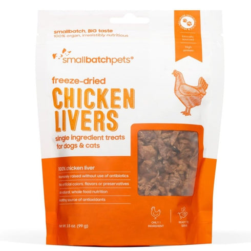 SmallBatch Freeze Dried Chicken Livers Cat & Dog Treats 4oz - Poudre Pet & Feed Supply