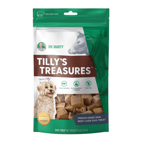 Dr Marty Tilly’s Treasures Beef Freeze-Dried Raw Beef Liver Dog Treats 8oz - Poudre Pet & Feed Supply
