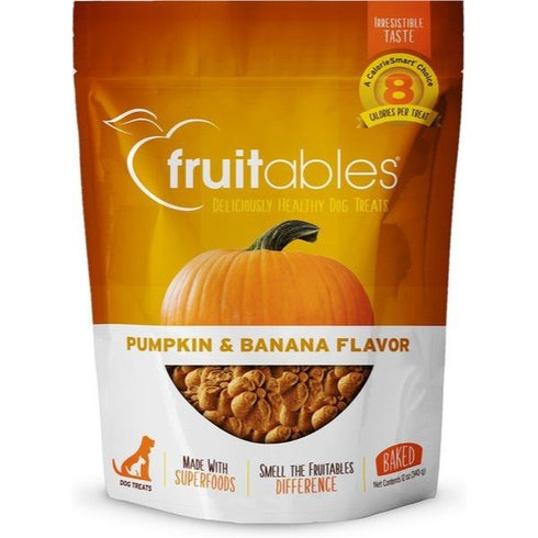 Fruitables Pumpkin & Banana Healthy Dog Treats 12oz - Poudre Pet & Feed Supply