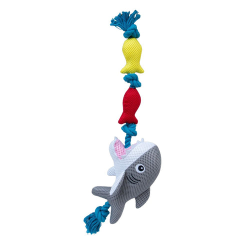Territory Shark with Rope 20" Dog Toy - Poudre Pet & Feed Supply 3