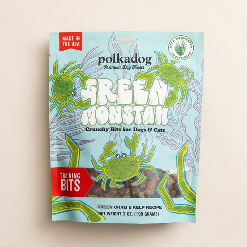 PolkaDog Green Monstah Bits Dog Treats 7 oz