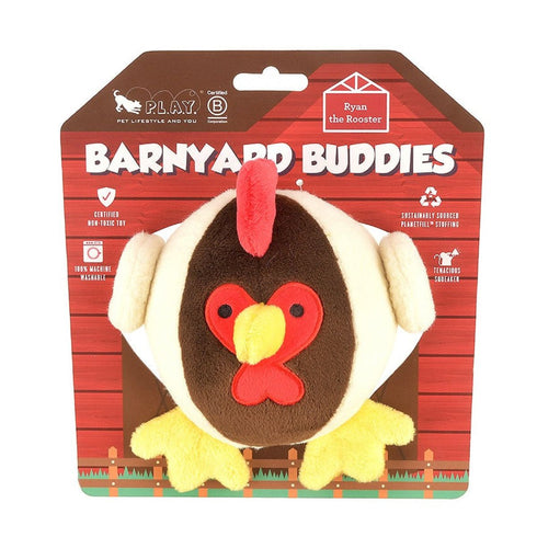 PLAY Barnyard Buddies Ryan the Rooster Dog Toy - Poudre Pet & Feed Supply 6