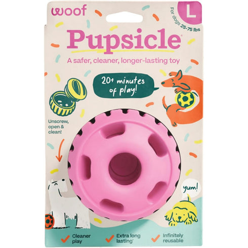 Woof Party Pupsicles Birthday Pink Large - Poudre Pet & Feed Supply