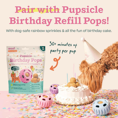 Woof Party Pupsicles Birthday Dog Toy Blue Small - Poudre Pet & Feed Supply 6