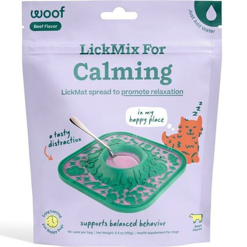 Woof Lick Mat Lickmix Calming Dog Treats 5.5oz - Poudre Pet & Feed Supply