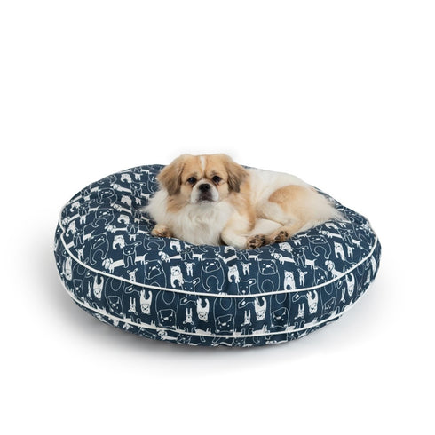 Snoozer Pool & Patio Round Dog Bed Medium Pedigree Denim - Poudre Pet & Feed Supply