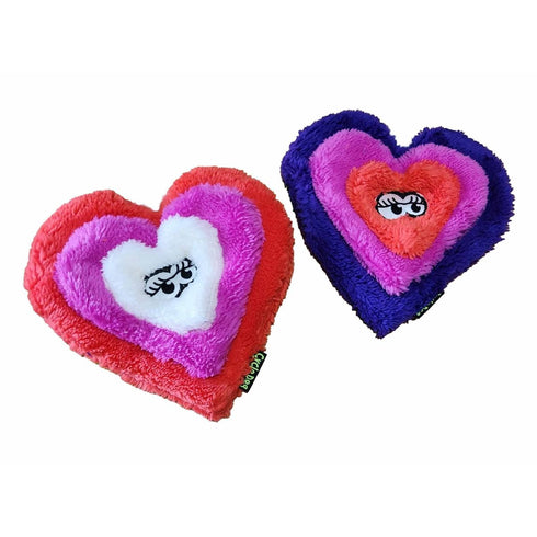 Cycle Dog Duraplush Heart Dog Toy Multi Colored Medium - Poudre Pet & Feed Supply 3