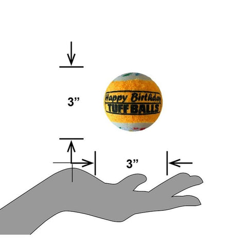 PetSport Happy Birthday Tuff Ball 2.5" 3-Pack Dog Toys - Poudre Pet & Feed Supply 4