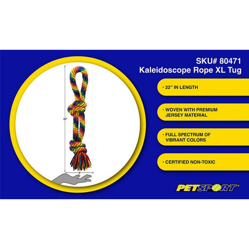 PetSport Kaleidoscope Rope XL Knot Tug 22" Dog Toy - Poudre Pet & Feed Supply 4