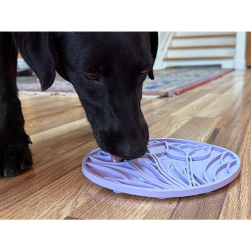 SodaPup eMat Tulip Design Lick Mat With Suction Cups Purple - Poudre Pet & Feed Supply 6