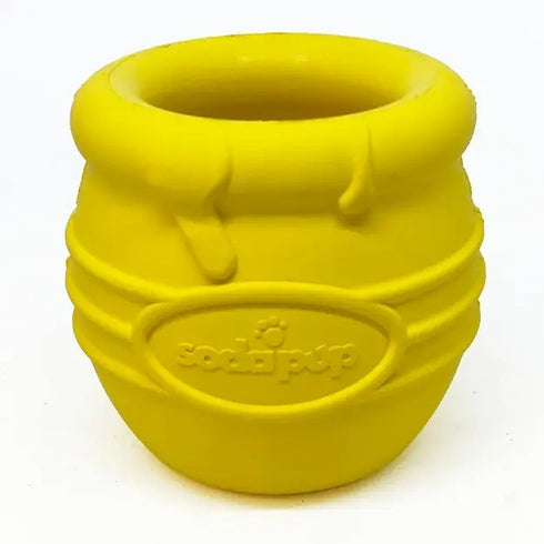 SodaPup Honey Pot Treat Dispenser & Slow Feeder, Yellow XL