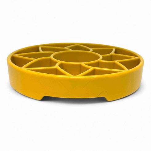 SodaPup eTray Sunflower Design Enrichment Shallow Slow Feeder Yellow - Poudre Pet & Feed Supply 2