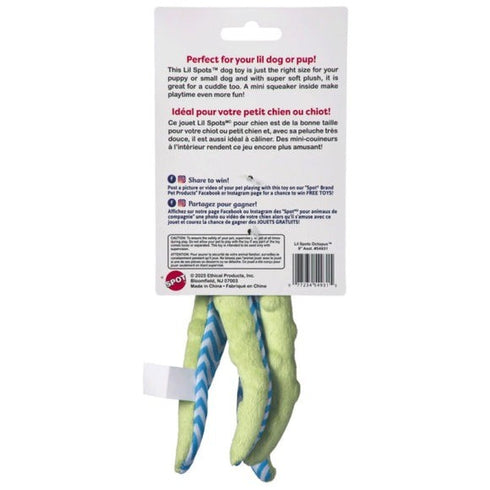 Spot Lil Spots Octopus Dog Toy Assorted, 8 in, 2 pack.